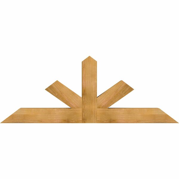 Ekena Millwork Saratoga Rough Sawn Timber Gable Bracket, Western Red Cedar, 72"W x 27"H x 6"D x 6"F, 9/12 Pitch GBW072X27X0606SAR00RWR - main